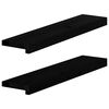 vidaXL ikkunalaudat 2 kpl ruskeanmusta 70x15x2 cm massiivipuutammea