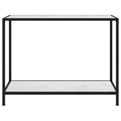 vidaXL Konsolipöytä valkoinen 100x35x75 cm karkaistu lasi