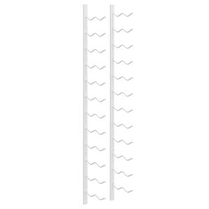 vidaXL Sein&auml;lle kiinnitett&auml;v&auml; viinipulloteline 24 pullolle valk. rauta