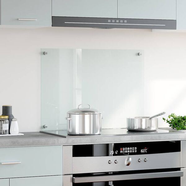 vidaXL Keittiön roiskesuoja läpinäkyvä 70x50 cm karkaistu lasi