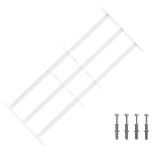 vidaXL Ikkunoiden turvaverkko 3 ristikkopalkilla 3 kpl 63-114 cm