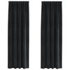 vidaXL Pimennysverhot 2 kpl Musta 140 x 245 cm Sametti