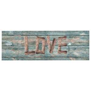 vidaXL Keitti&ouml;n pest&auml;v&auml; lattiamatto Love 60x300 cm