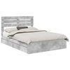 vidaXL S&auml;ilytyss&auml;nky p&auml;&auml;tyll&auml; Betoni Harmaa 5FT King Size Tekninen puu