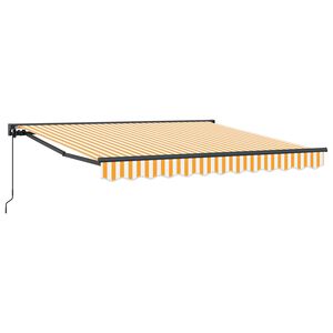 vidaXL Aurinkovarjon runko Keltainen ja valkoinen 300 x 250 cm