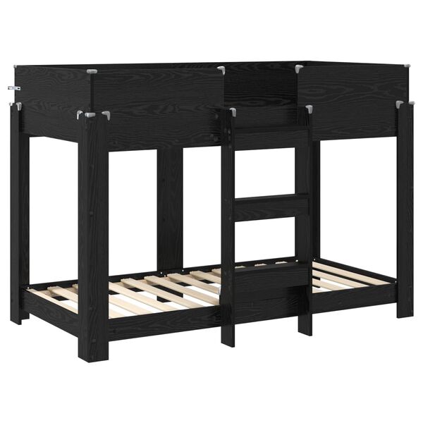 vidaXL Kerross&auml;nky Lapset Musta tammi. 80 x 160 cm Tekninen puu