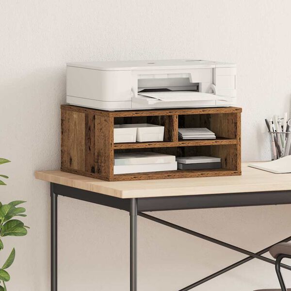 vidaXL Tulostinpidike Vanha puu 49 x 40 x 22.5 cm Tekninen puu