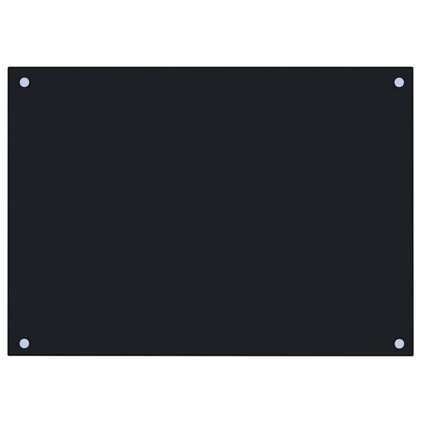 vidaXL Keittiön roiskesuoja musta 70x50 cm karkaistu lasi