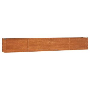 vidaXL Korotettu kukkalaatikko ruoste 320x40x45 cm Corten ter&auml;s