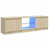 vidaXL TV-taso LED-valoilla Sonoma-tammi 120x30x36 cm