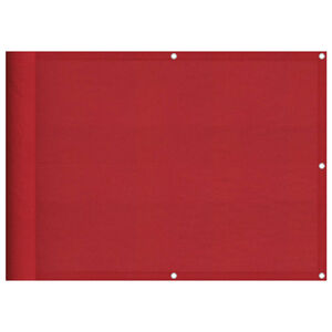 vidaXL Parvekkeen sermi punainen 75x800 cm 100 % polyesteri Oxford
