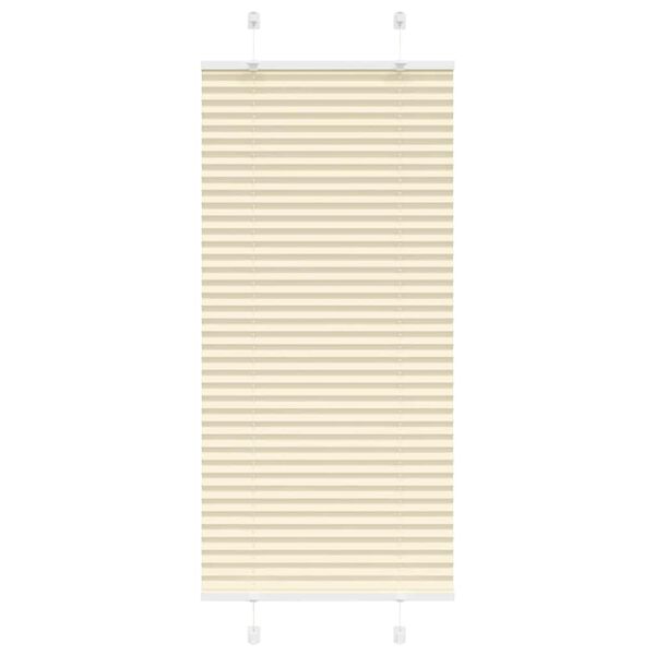 vidaXL laskostettu Blind Cream 65x100 cm Kankaan leveys 64,4 cm