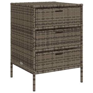vidaXL Puutarhan s&auml;ilytyskaappi harmaa 55x59x80 cm polyrottinki