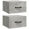 vidaXL Sein&auml;kiinnitett&auml;v&auml;t y&ouml;p&ouml;yd&auml;t 2 kpl betoninharmaa 35x35x20 cm