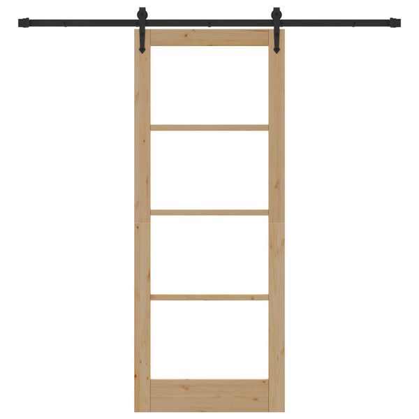 vidaXL Liukuovi ORKDAL Luonnollinen 83 x 211 cm T&auml;ysi m&auml;nty ja lasi