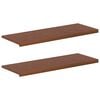 vidaXL Ikkunalautaset 2 kpl Tumma ruskea 120 x 40 x 2 cm M&auml;ntypuu