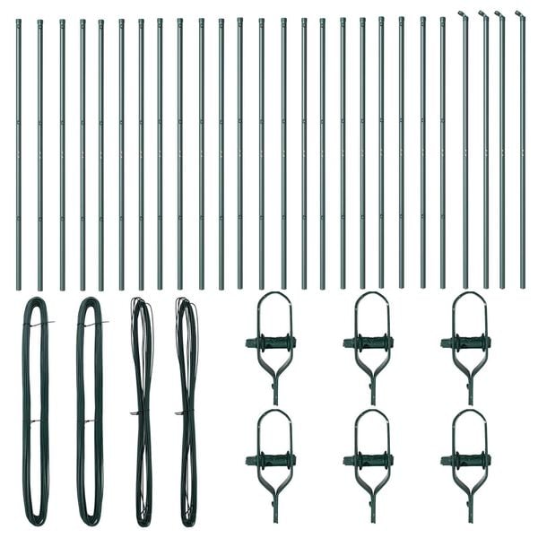 vidaXL Aitalatu 26 pcs Vihreä 3,2 x 3,2 x 170 cm