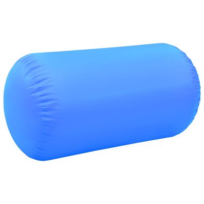 vidaXL Täytettävä voimistelurulla pumpulla 120x90 cm PVC sininen