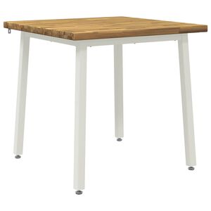 vidaXL 60 x 55 x 75 cm Tihe&auml; akasiapuu valkoinen Suorakaide