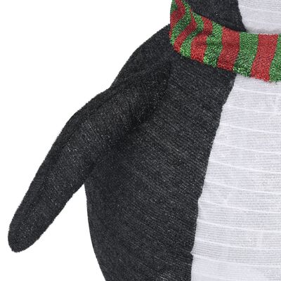vidaXL Pingviini joulukoriste LED-valoilla ylellinen kangas 90 cm