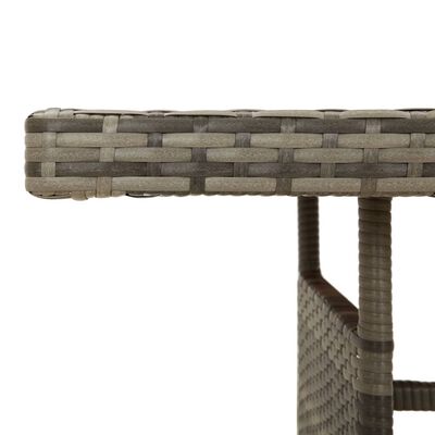 vidaXL Puutarhapöytä harmaa 160x70x72 cm polyrottinki ja akaasiapuu