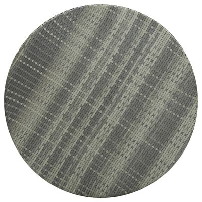 vidaXL Puutarhapöytä harmaa 75,5x106 cm polyrottinki