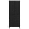 vidaXL Korkea kaappi 2 pcs Musta tammi. Puurakenteinen ja lasi