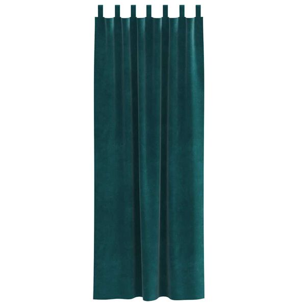 vidaXL Pimennysverhot 2 pcs Tummanvihre&auml; 140 x 225 cm Sametti