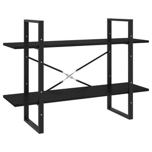 vidaXL 2-tasoinen kirjahylly musta 100x30x70 cm t&auml;ysi m&auml;nty