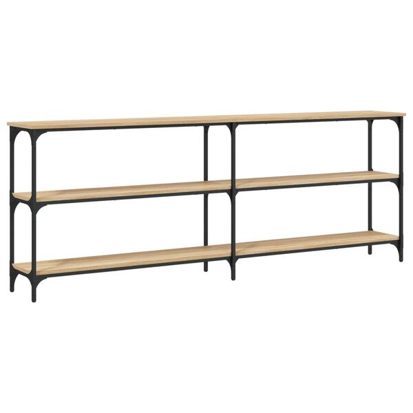 vidaXL Konsolipöytä Sonoma-tammi 200x29x75 cm tekopuu