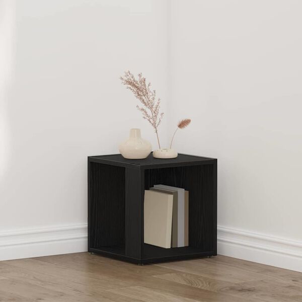 vidaXL Kulmahyllyt Musta tammi. 33 x 33 x 34,5 cm Tekninen puu