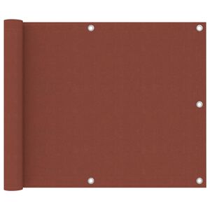 vidaXL Parvekkeen suoja terrakotta 75x500 cm Oxford kangas