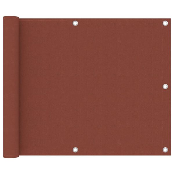 vidaXL Parvekkeen suoja terrakotta 75x500 cm Oxford kangas