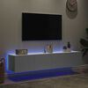 vidaXL TV-sein&auml;kaapit LED-valoilla 2 kpl valkoinen 80x35x31 cm
