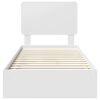 vidaXL Säilytyssänky päätyllä Valkoinen 3FT Single Tekninen puu