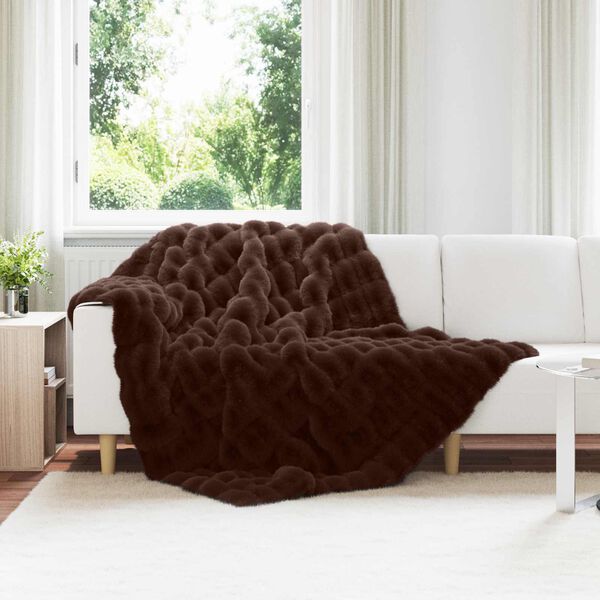 vidaXL Tekoturkki J&auml;niksen Peitto Camel 150 x 220 cm Polyesteri