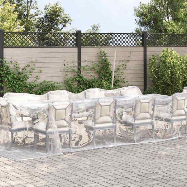 vidaXL kirkas suojapeite silmukoilla 3x12 m polyeteeni&auml;