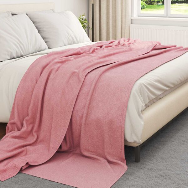 vidaXL Heittop&auml;&auml;llys 24 pcs Pinkki 270 x 240 cm Fleese