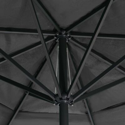 vidaXL Aurinkovarjo alumiinitanko 600 cm antrasiitti
