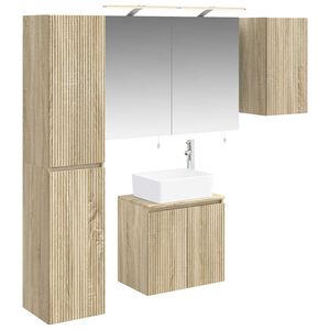 vidaXL Kylpyhuoneen kaappisetti 5 pcs Sonoma-tammi 50 x 14,5 x 70 cm