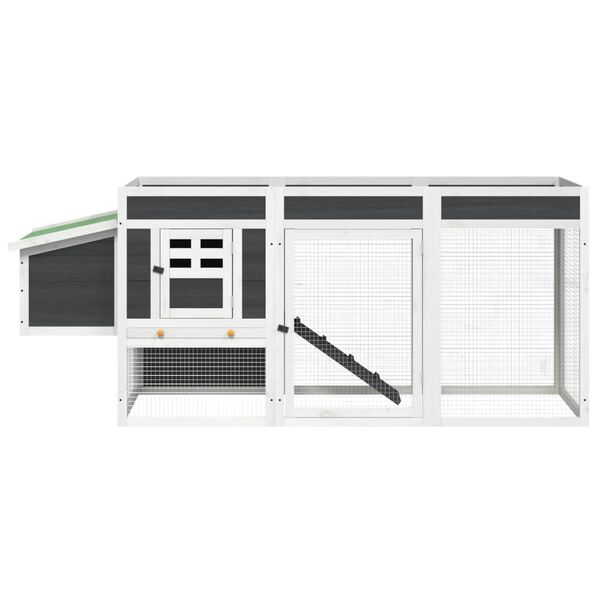 vidaXL Kanankoppi harmaa 204x50x84 cm t&auml;ysi m&auml;nty