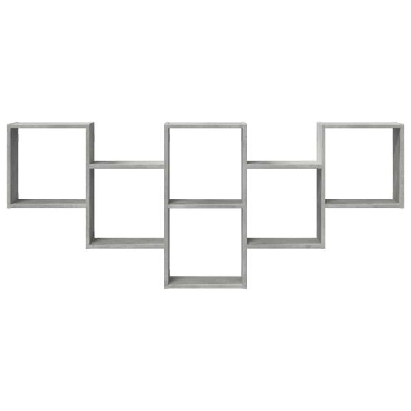 vidaXL Sein&auml;hylly betoninharmaa 159x18x66 cm lastulevy