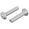 vidaXL Lukitusruuvi Yksiv&auml;rinen 2 kpl Hopea M6 x 30 mm Ter&auml;s