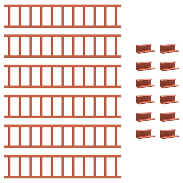 vidaXL Katto lumivahti Punainen 600 x 2,5 x 20 cm Ter&auml;s
