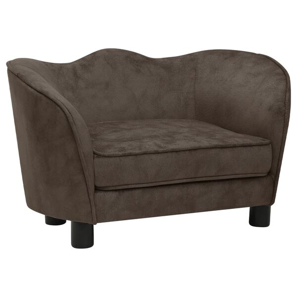 vidaXL Koiran sohva ruskea 66x43x40 cm plyysi