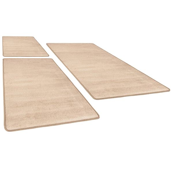 vidaXL Makuuhuoneen matot Shaggy korkea nukka 3 kpl beige