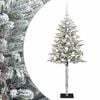vidaXL Muovinen joulukuusi koristeilla 120 cm 150 LEDi&auml;