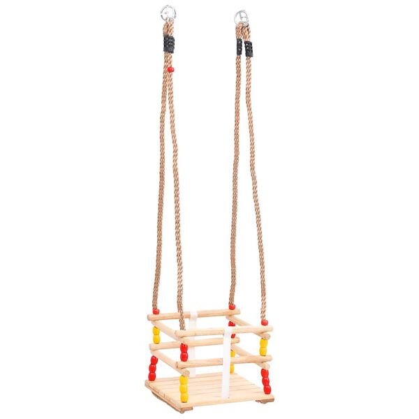 vidaXL Vauvakeinu turvavyöllä täysi mänty