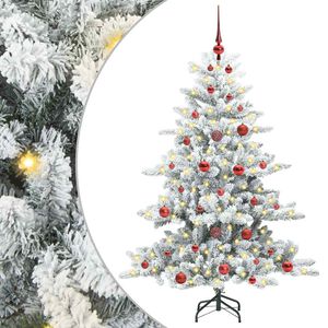 vidaXL Salkomallinen tekoinen joulukuusi Valkoinen 150 cm PVC ja ter&auml;s