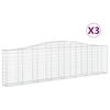 vidaXL Kaarevat kivikorit 3 kpl 400x30x100/120 cm galvanoitu rauta